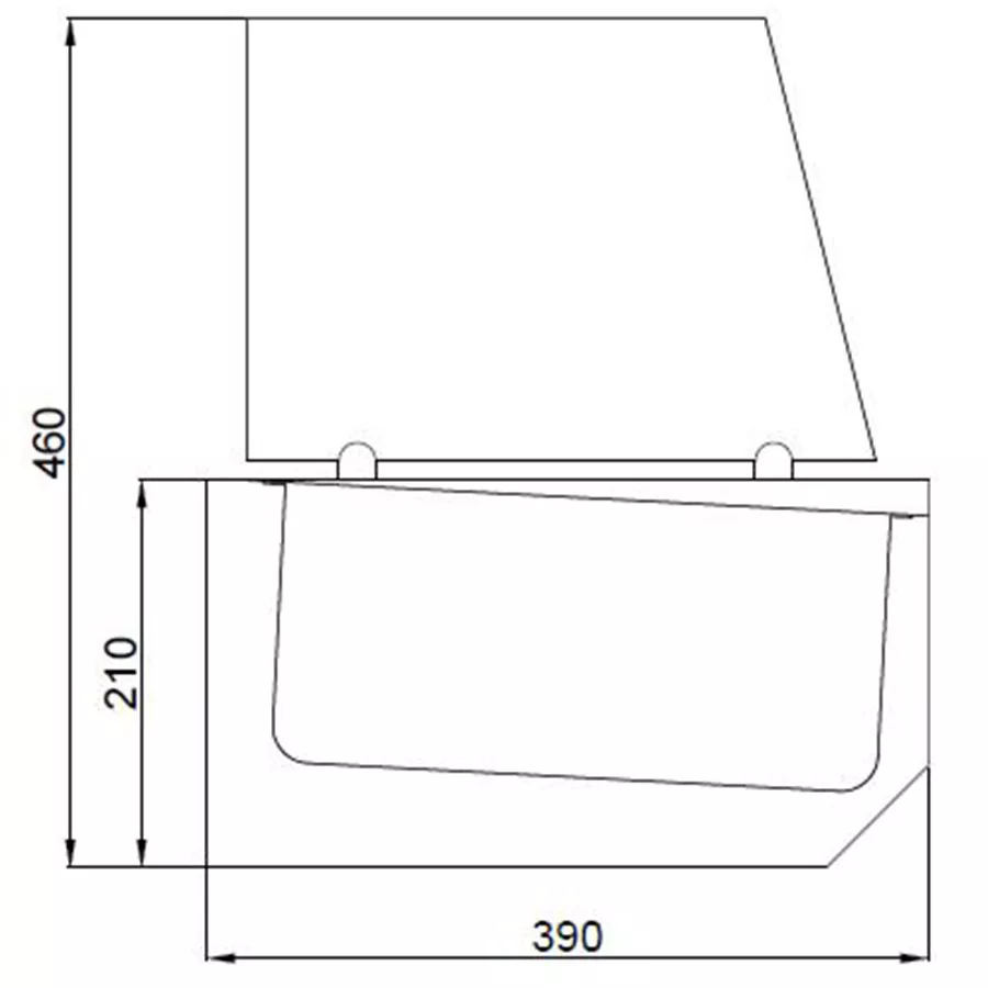 Aufsatzvitrine 6X 1/3 Gn